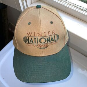 Vtg 1998 Classic Chevy Winter National Orlando Florida green &‎ tan souvenir cap